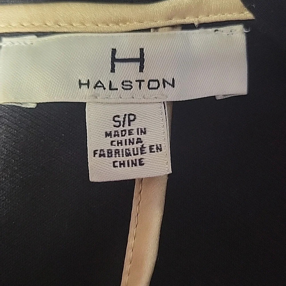 HALSTON Black and Gold Women's Open Front Cardigan Small Petite - Picture 6 of 7